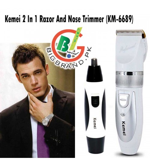New Kemei 2in1 Shaver and Nose Trimmer KM-6689